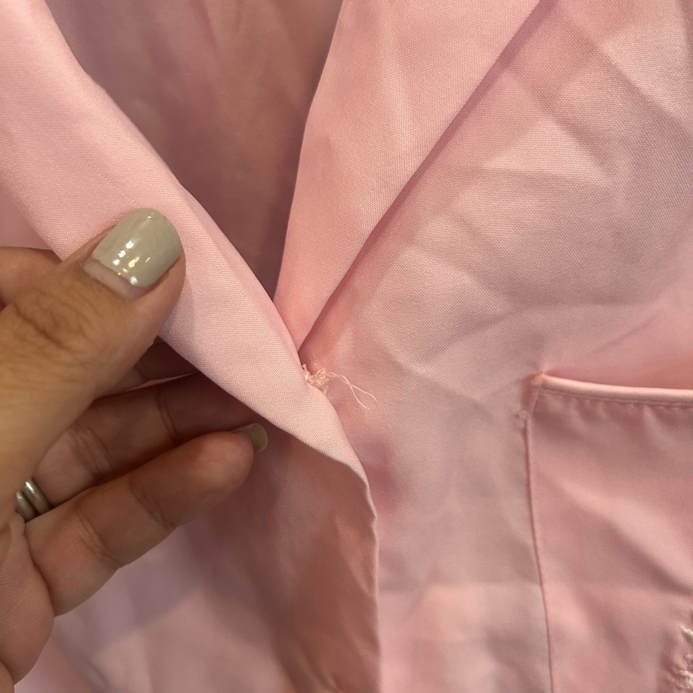 VINTAGE Rhapsody Pajama Top, no size tag, L? A few loose threads/GUC - Picture 2 of 8